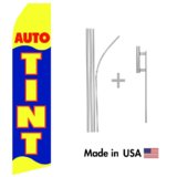 Auto Tint Econo Flag | 16ft Aluminum Advertising Swooper Flag Kit with Hardware