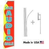 Car Audio Sale Econo Flag | 16ft Aluminum Advertising Swooper Flag Kit with Hardware