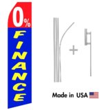 0% Finance Econo Flag | 16ft Aluminum Advertising Swooper Flag Kit with Hardware