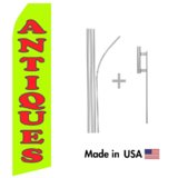 Antiques Econo Flag | 16ft Aluminum Advertising Swooper Flag Kit with Hardware