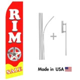 Rim Sale Econo Flag | 16ft Aluminum Advertising Swooper Flag Kit with Hardware