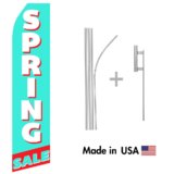 Spring Sale Econo Flag | 16ft Aluminum Advertising Swooper Flag Kit with Hardware