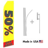 50% off Sale Econo Flag | 16ft Aluminum Advertising Swooper Flag Kit with Hardware