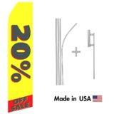 20% off Sale Econo Flag | 16ft Aluminum Advertising Swooper Flag Kit with Hardware