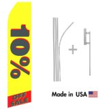 10% off Sale Econo Flag | 16ft Aluminum Advertising Swooper Flag Kit with Hardware