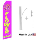 Flower Sale Econo Flag | 16ft Aluminum Advertising Swooper Flag Kit with Hardware