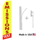 Emissions Test Econo Flag | 16ft Aluminum Advertising Swooper Flag Kit with Hardware