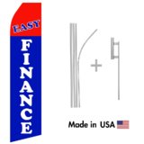 Easy Finance Econo Flag | 16ft Aluminum Advertising Swooper Flag Kit with Hardware