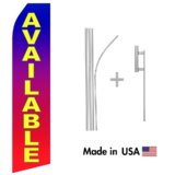 Purple Gradient Available Econo Flag | 16ft Aluminum Advertising Swooper Flag Kit with Hardware