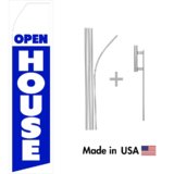 Open House Econo Flag | 16ft Aluminum Advertising Swooper Flag Kit with Hardware