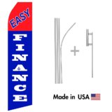 Easy Finance Econo Flag | 16ft Aluminum Advertising Swooper Flag Kit with Hardware