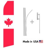 Canadian Econo Flag | 16ft Aluminum Advertising Swooper Flag Kit with Hardware