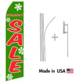 Holiday Sale Econo Flag | 16ft Aluminum Advertising Swooper Flag Kit with Hardware