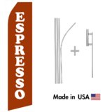 Espresso Econo Flag | 16ft Aluminum Advertising Swooper Flag Kit with Hardware