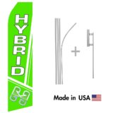 Hybrid Econo Flag | 16ft Aluminum Advertising Swooper Flag Kit with Hardware