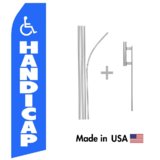 Handicap Econo Flag | 16ft Aluminum Advertising Swooper Flag Kit with Hardware