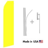 Yellow Econo Flag | 16ft Aluminum Advertising Swooper Flag Kit with Hardware