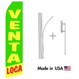 Venta Loca Econo Flag | 16ft Aluminum Advertising Swooper Flag Kit with Hardware