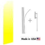 Yellow Gradient Econo Flag | 16ft Aluminum Advertising Swooper Flag Kit with Hardware