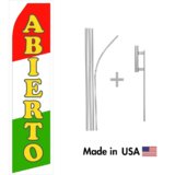 Abierto Econo Flag | 16ft Aluminum Advertising Swooper Flag Kit with Hardware