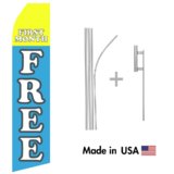 FIrst Month Free Econo Flag | 16ft Aluminum Advertising Swooper Flag Kit with Hardware
