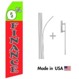 0% Finance Econo Flag | 16ft Aluminum Advertising Swooper Flag Kit with Hardware