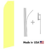 Light Yellow Econo Flag | 16ft Aluminum Advertising Swooper Flag Kit with Hardware