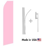 Light Pink Econo Flag | 16ft Aluminum Advertising Swooper Flag Kit with Hardware