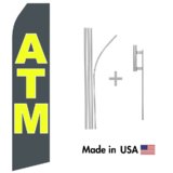ATM Econo Flag | 16ft Aluminum Advertising Swooper Flag Kit with Hardware
