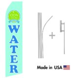 100% Natural Water Econo Flag | 16ft Aluminum Advertising Swooper Flag Kit with Hardware