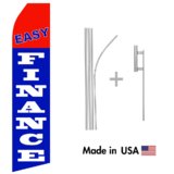 Easy Finance Econo Flag | 16ft Aluminum Advertising Swooper Flag Kit with Hardware