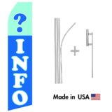 Info? Econo Flag | 16ft Aluminum Advertising Swooper Flag Kit with Hardware