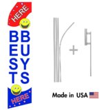 Best Buys Here Econo Flag | 16ft Aluminum Advertising Swooper Flag Kit with Hardware