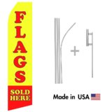 Flags Sold Here Econo Flag | 16ft Aluminum Advertising Swooper Flag Kit with Hardware