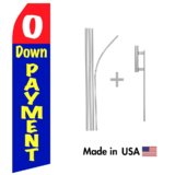 No Down Payment Econo Flag | 16ft Aluminum Advertising Swooper Flag Kit with Hardware