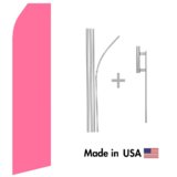 Pink Econo Flag | 16ft Aluminum Advertising Swooper Flag Kit with Hardware