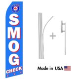 Smog Check Econo Flag | 16ft Aluminum Advertising Swooper Flag Kit with Hardware