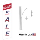 Holiday Sale Econo Flag | 16ft Aluminum Advertising Swooper Flag Kit with Hardware