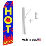 Hot Buy Econo Flag | 16ft Aluminum Advertising Swooper Flag Kit with Hardware