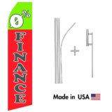 0% Financing Econo Flag | 16ft Aluminum Advertising Swooper Flag Kit with Hardware