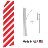 Red Ribbed Econo Stock Flag