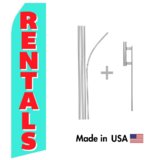 Cyan Rental Econo Stock Flag