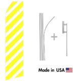 Yellow Stripe Econo Stock Flag