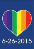 6-26-2015 Rainbow Flag /Pride Flag with a Heart Shape Garden Flag Decorative Flag - 12.5