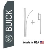 Buick Logo Econo Flag | 16ft Aluminum Advertising Swooper Flag Kit with Hardware