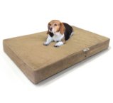 BestDealDepot- Premium Solid Memory Foam Pet Bed / Dog Mat with Waterproof Cover | Color: Khaki , Size: 35