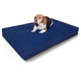 BestDealDepot- Premium Solid Memory Foam Pet Bed / Dog Mat with Waterproof Cover | Color: Denim , Size: 36